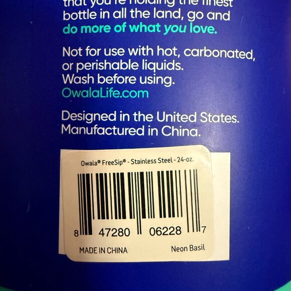 Owala FreeSip 24 oz. Stainless Steel Water Bottle Vacuum Insulated Color Choice - Picture 2 of 2